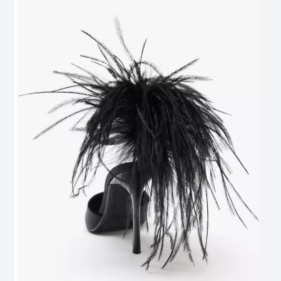 Zara satin feather heels - Picture 4 of 5